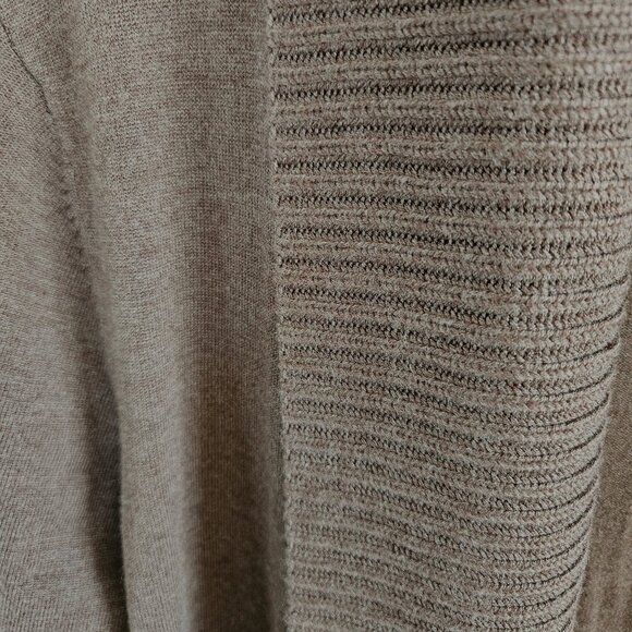 INC International Concepts NWT Size XL Open Shawl Collar Sweater Classic Brown - Picture 3 of 7